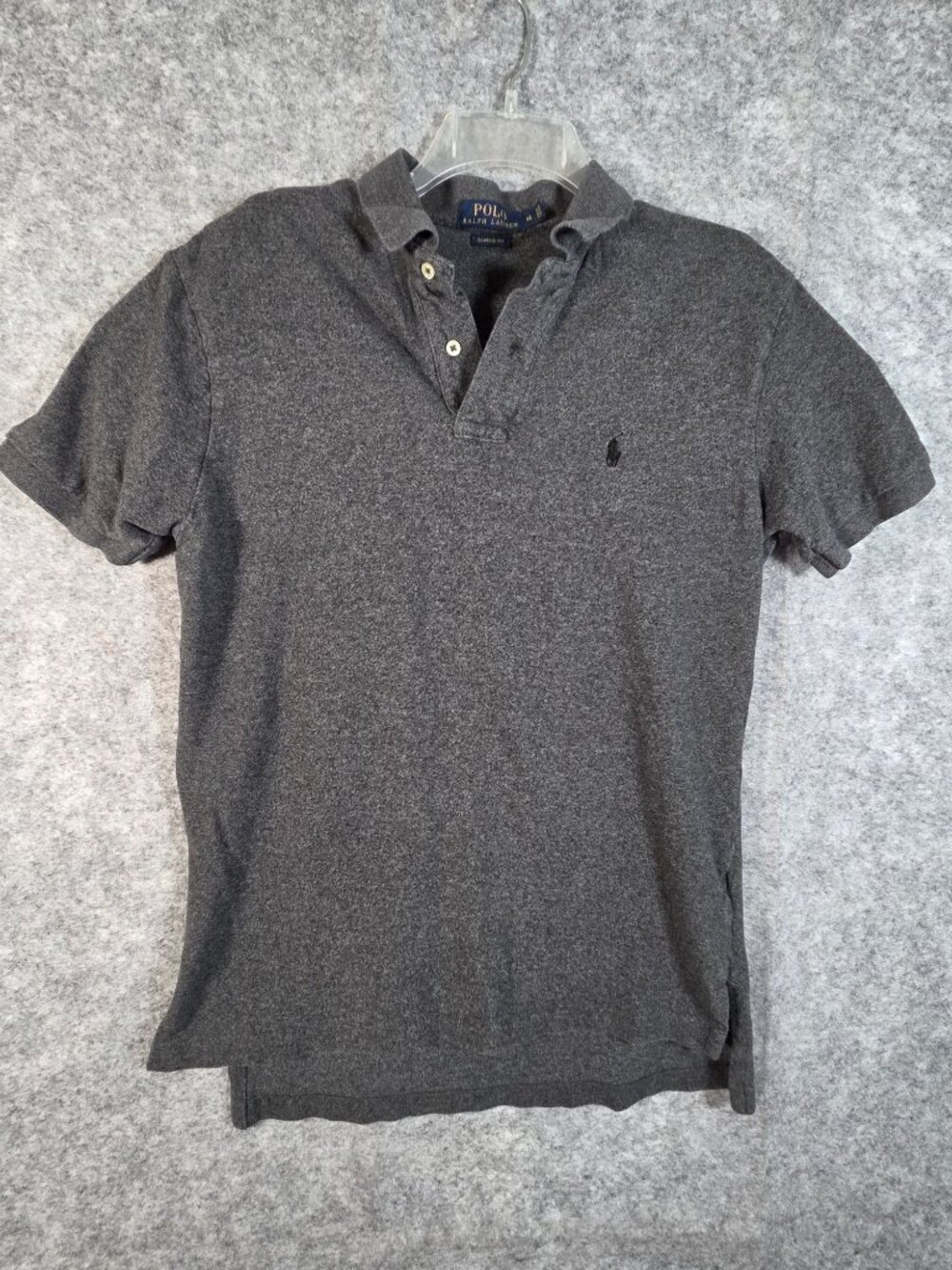 Polo Ralph Lauren Gray Polo Shirt M Classic Fit Cotton Preppy Old Money Minimali